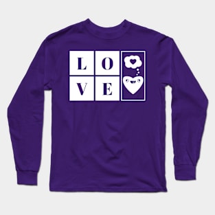 Dopey Heart (white print) Long Sleeve T-Shirt